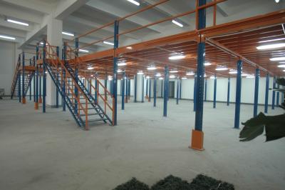 China Heavy Weight Industrial Mezzanine Floors , Auto Parts Industry Platform With Steel Deck for sale