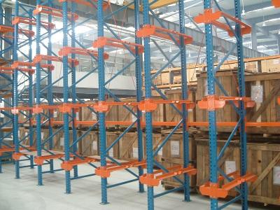 China Dairy industry Single bracket drive in rack with stock movement , 10M for sale