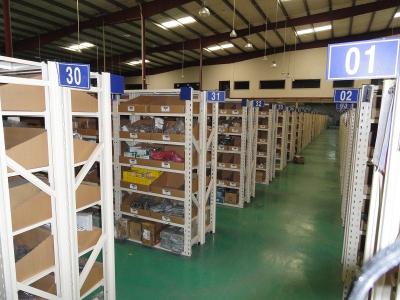 China Anti - rust galvanized storage racking system for Logistic central , Blue / grey for sale