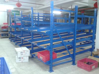 Cina scaffalatura di flusso del cartone della struttura d'acciaio 100KG per la centrale logistica di distribuzione in vendita