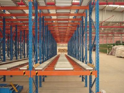 China perishable goods gravity flow racks , double - deep pallet racking systems for sale