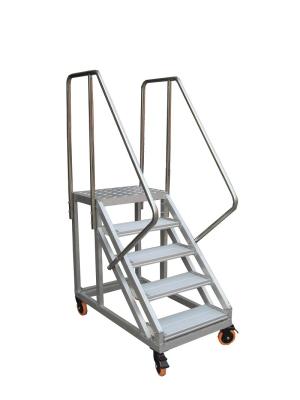 China 1m - 2m grey guardrail high climbing ladder with powder coating finished for sale