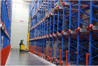 China Food industry pallet shuttle racking system with forklift truck / shuttle machines for sale