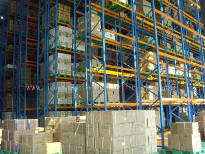 China Very Limited Aisle Forklift Industrial Shelving Units for sale