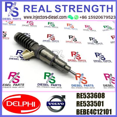 China Vo-lvo 2pin injectorRE533501 RE533608 SE501959   Diesel pump Injector DELPHI BEBE4C12101 for sale