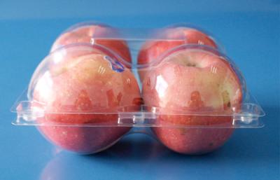China fruit packaging container for apples 4 pcs disposable plastic fruit packaging punnets FDA EU offer for sale
