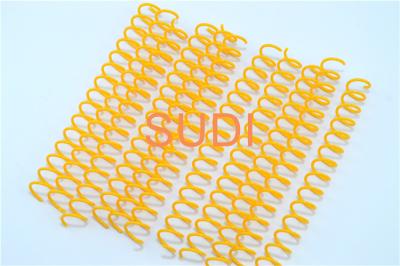 China Yellow Color 2.29mm 1-1/4'' Plastic Spiral Binding Coils for sale