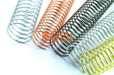 China Dimension 32mm 1-1/4Inch Metal Spiral Binding Coils For Coil Book for sale