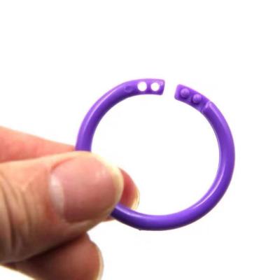 China PE Plastic Snap Lock Binding Rings 15 20 27 28 32 35 40mm for sale