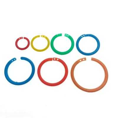China SGS ID 28mm Double Buckle Plastic Snap Lock Binding Rings for sale