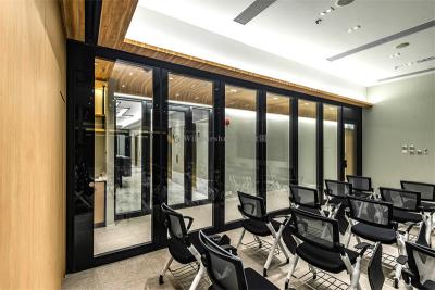 China Sleek Moveable Glass Wall Systems Interior Glass Partitions For Office Decor for sale