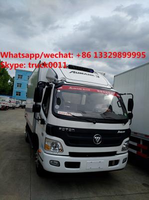 China FOTON AUMARKRHD 5tons refrigerated truck with CARRIER reefer for sale, factory sale best price FOTON CARRIER Van truck for sale