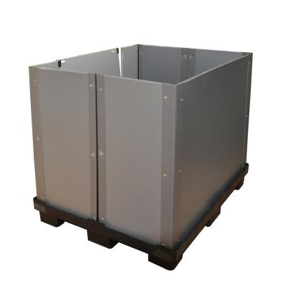 China 500kg Collapsible Plastic Coaming Box Coreflute Corrugated Crate for sale