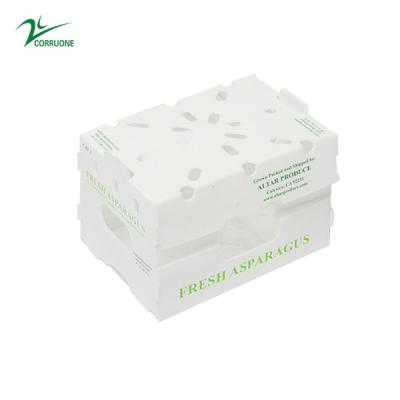 China Corruone Caixa de embalagem impermeável de polipropileno corrugado de plástico frutas e vegetais Espargos/Gengibre/Taro/Okra à venda