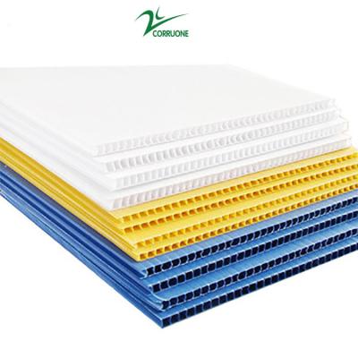 China Eco Friendly PP Corrugated Sheet 8mm 10mm Polypropylene Roofing Sheets for sale