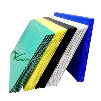 China 4x8 5mm Corflute Sheets Hollow Corflute Protection Sheet Green Black for sale
