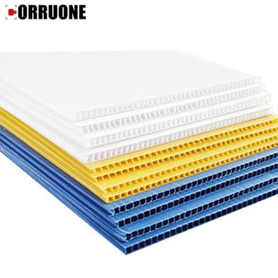 China PP 3mm Corflute Sheet Correx Corrugated Plastic Floor Protection Sheets for sale