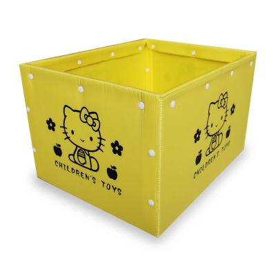 China Custom made cheap pp corrugated plastic storage box with lid for sale