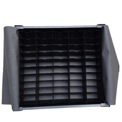 China Black Corrugated Plastic Storage Containers 850gsm 3.5mm Thickness for sale