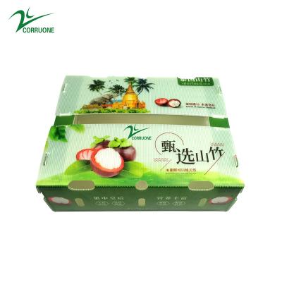 China Wholesale Custom Printed Foldable Transparent Plastic Corrugated Square Packaging Display Fruit Boxes With Lids à venda