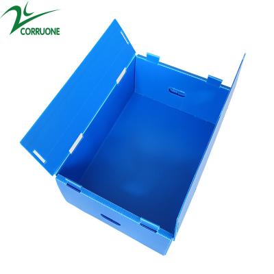 China Twin Wall Fruit Corrugated Boxes Coroplast Storage Boxes Blue for sale