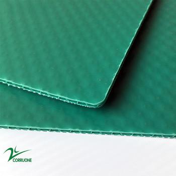 China Hojas plásticas verdes de la cartulina 4x8 de las hojas 5m m de Coroplast 4 x 8 en venta