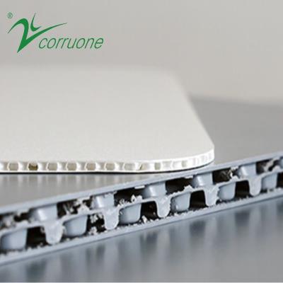 China Corruone PP double wall pp polypropylene plastic sheet honeycomb core pane board l with cellular structure à venda