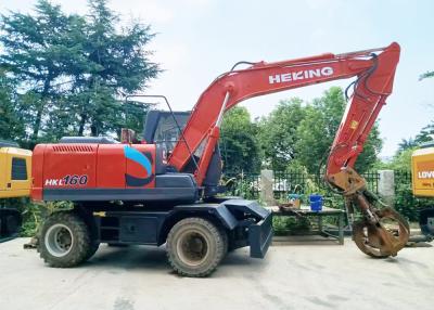 Cina HKL160 Escavatore di seconda mano ruota di acciaio macchina di afferramento Usato Escavatore in vendita