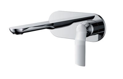 China OEM Basin Mixer Faucet Single Lever Concealed In Wall Basin Mixer Bathroom Chrome Brass à venda