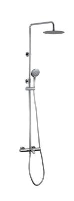 중국 Thermostatic Bath Shower Faucets Shower Exposed Mixer Chrome Color Brass 판매용