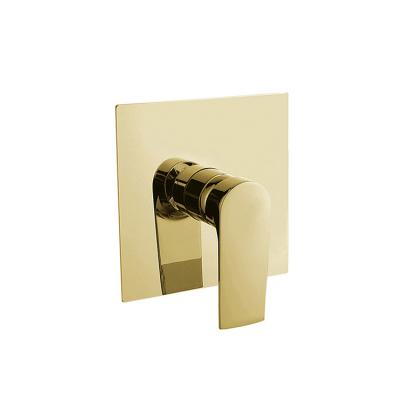 中国 Single lever in wall concealed bath shower mixer bathroom golden brass tap faucet OEM 販売のため