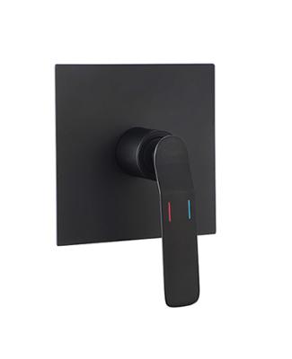 Китай Single lever concealed in wall build in bath or shower mixer bathroom matt black brass tap faucet OEM продается