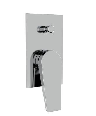 中国 Single lever concealed build in in-wall bath or shower mixer with diverter bathroom chrome brass rainshower faucet OEM 販売のため