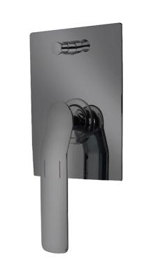 China Single lever concealed in-wall build in bath shower mixer diverter gun metal bathroom brass faucet rainshower handshower for sale