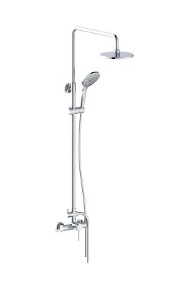 China Brass Bath Shower Faucets Single Lever Exposed Shower Mixer OEM Round Classical à venda