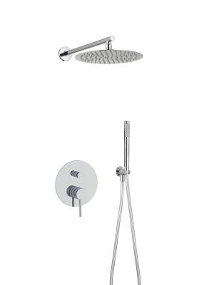 China Round Classical Chrome OEM Rain Shower Mixer Tap Concealed In Wall for sale