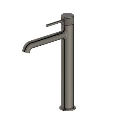 China Bathroom Modern Basin Mixer Faucet Single Lever Tall Basin Mixer Brass Annular Knurl Handle à venda