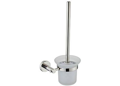 China stainless steel SS304 toilet brush holder Wall mounted toilet brush holder set with glass cups for sale