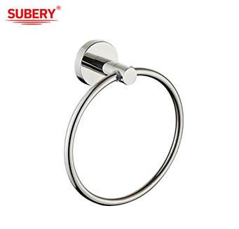 China Modern Simple Classical Bathroom Towel Ring Holder Sus304 Oem Wall Mounted Polished Chrome for sale