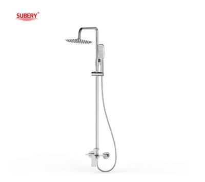 China Chrome Color Brass Thermostatic Tub Shower Faucet OEM Round Classical en venta