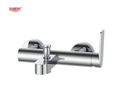 China OEM Single lever bathtub bath shower faucet mixer bathroom Chrome ODM round classical design en venta
