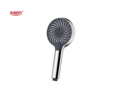 China 3 Function ABS Hand Shower Plastic Column Chrome Bathroom Easy Cleaning for sale