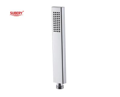 China Microfone de latão chuveiro manual chuveiro para coluna de chuveiro banheiro bico de silício fácil de limpeza quadrado OEM à venda