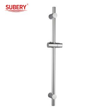 China Metalique Wall Mounted Polished Chrome Hand Shower Slide Bar Stainless Steel with Height Adjustable Shower Head Holder for sale