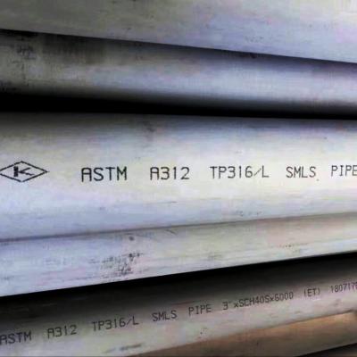 China Tubulação sem emenda dos SS 316 redondos, ASTM A213 3
