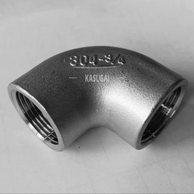 China ISO 49-1994 90 Degree Pipe Elbow , Casting Threaded Stainless Steel 90 Degree Elbow for sale
