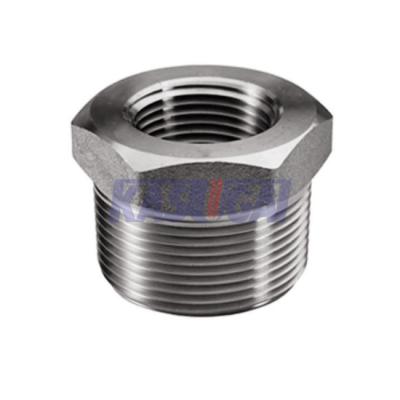 China F316 High Pressure Tube Fittings , 9000 Stainless Steel Forged Hex Head Bushing for sale