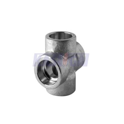 China WP304 Stainless Steel High Pressure Fittings Forged SW Socket Weld Cross for sale