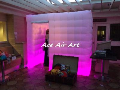 China free shipping 8 ft cube booth kiosk inflatable led photo booth tent for wedding for sale