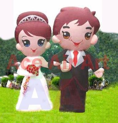 China 4m H attractive Giant Decoration Inflatable Bride and Groom From Inflatables Wedding Supplier in China for sale